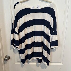 Old Navy Navy and White Striped tee.